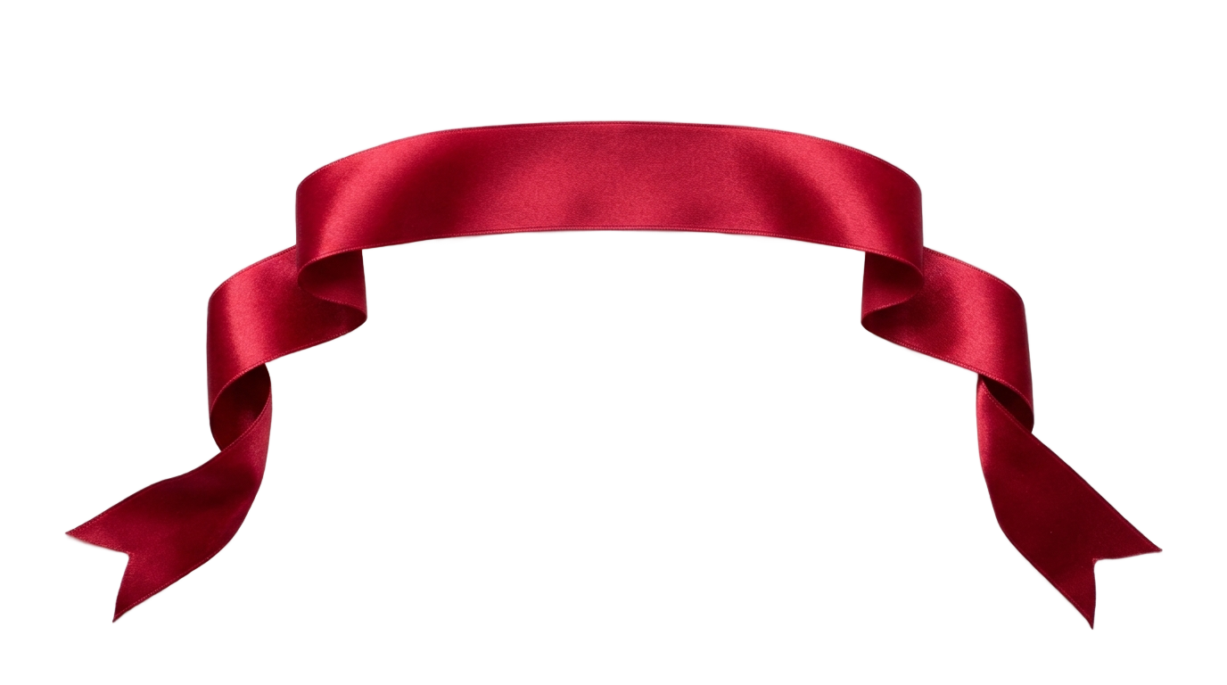 christmas ribbon banner png PNG transparent background
