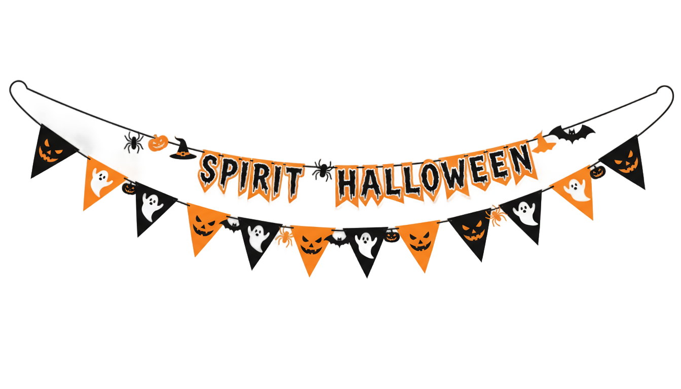 spirit halloween banner png PNG transparent background