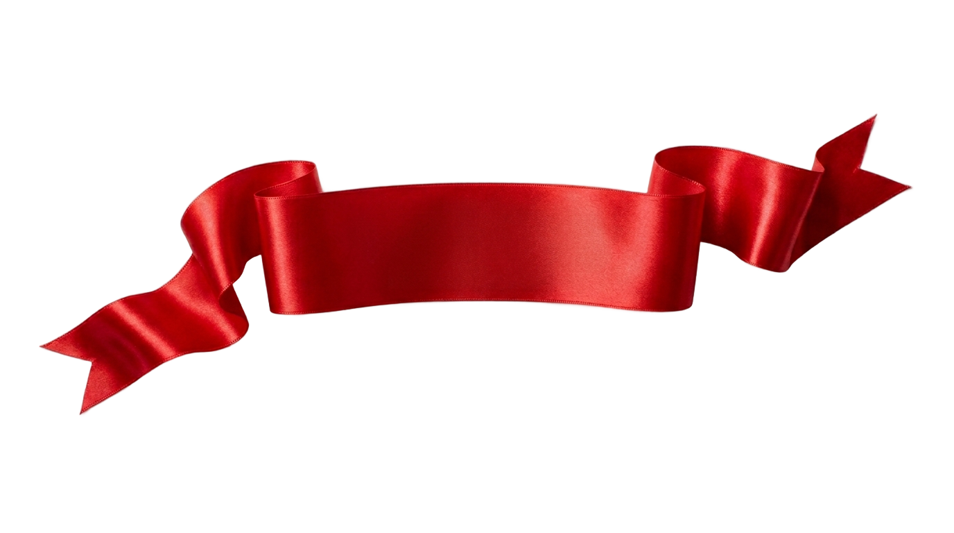 christmas ribbon banner png PNG transparent background