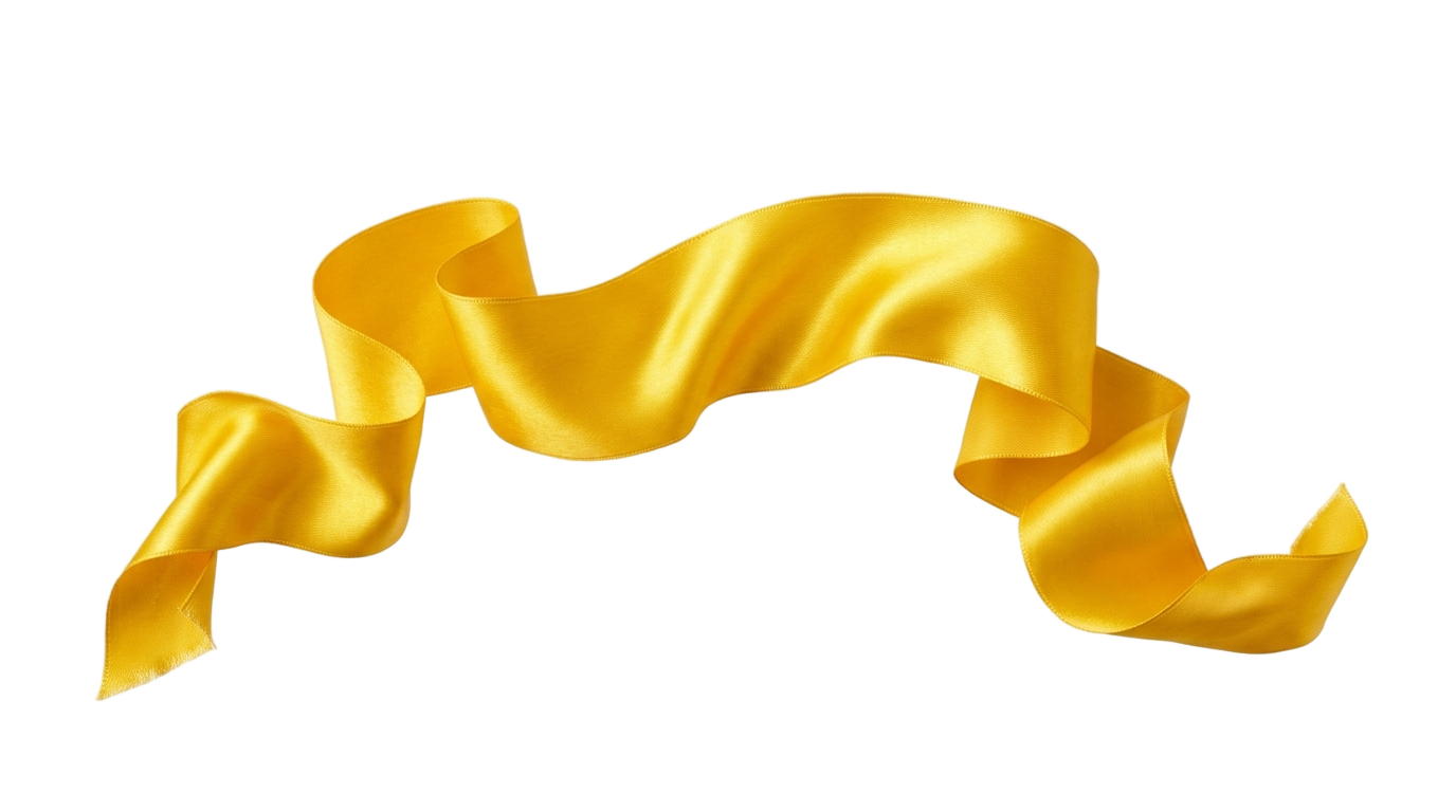 yellow ribbon banner png PNG transparent background