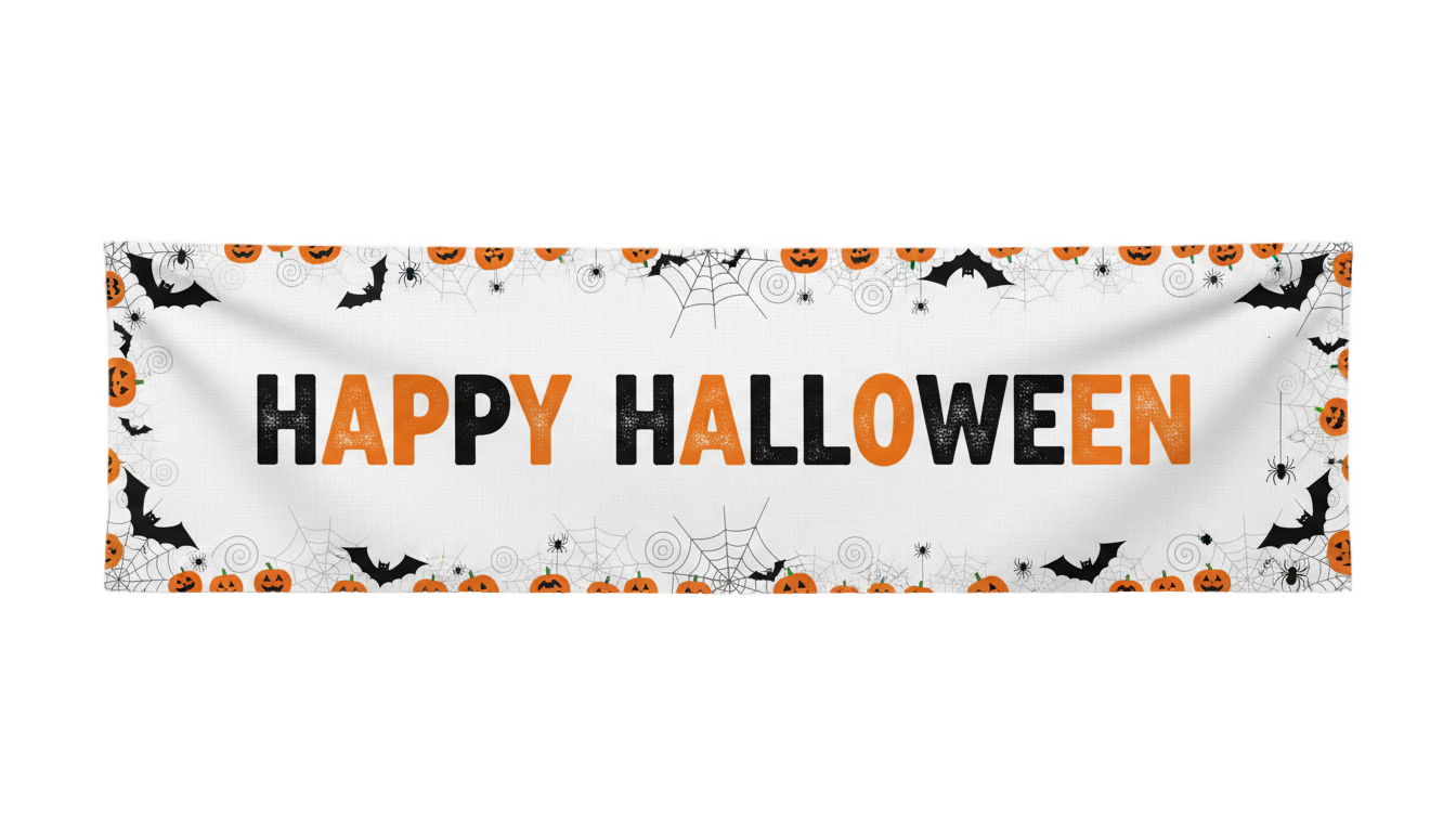 happy halloween banner png PNG transparent background