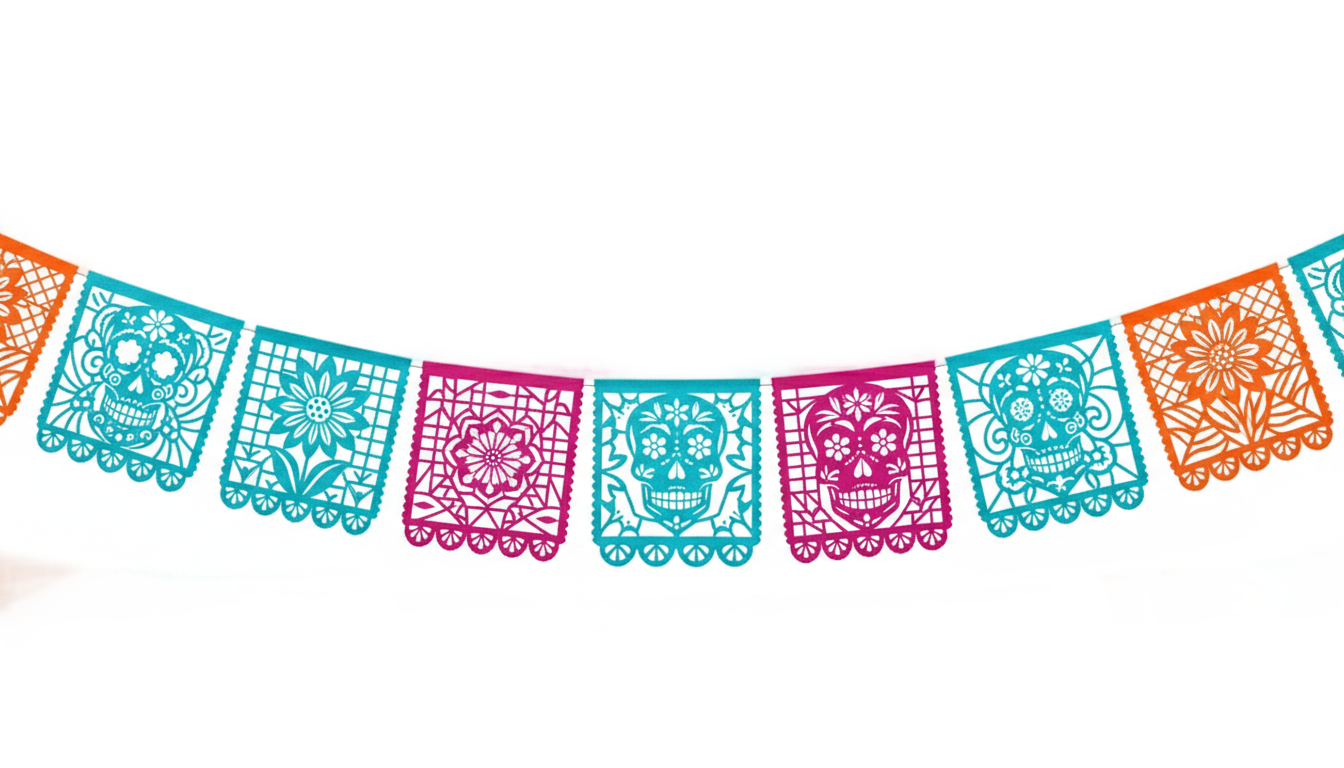 mexican paper banner png PNG transparent background