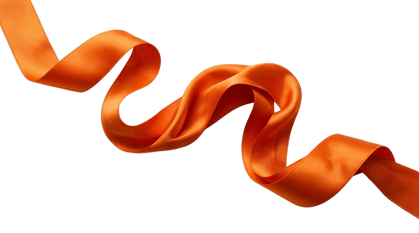 orange ribbon banner png PNG transparent background