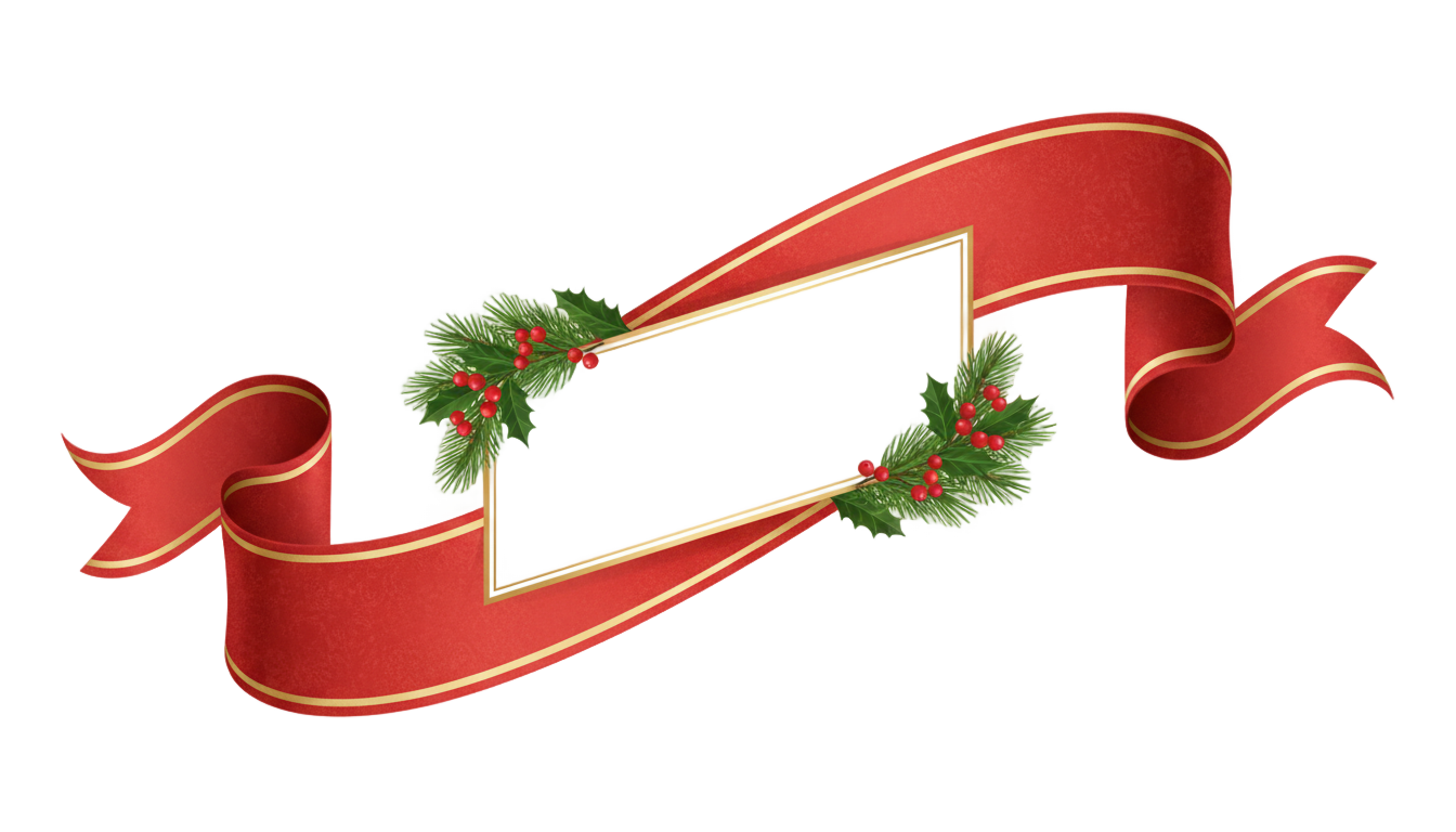 christmas banner png PNG transparent background