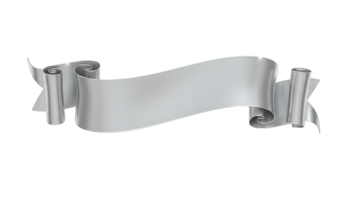 silver banner png PNG transparent background