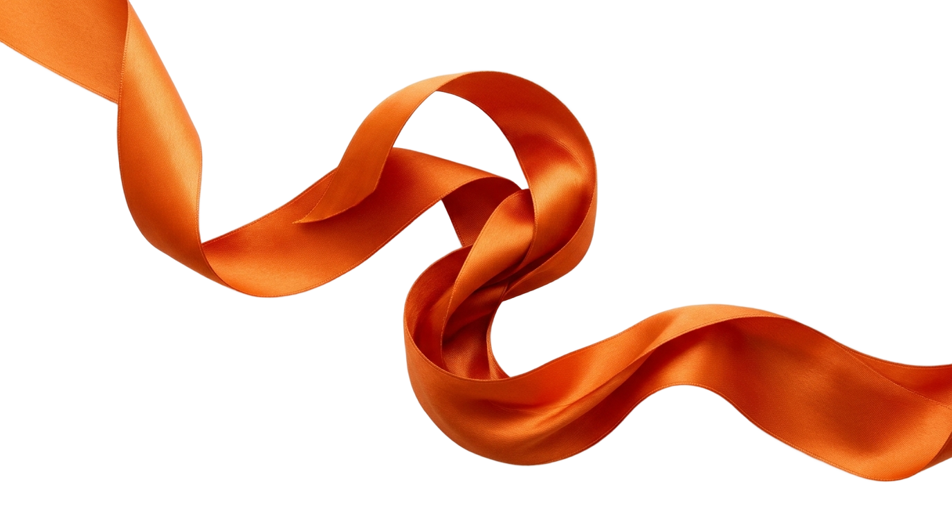 orange ribbon banner png PNG transparent background