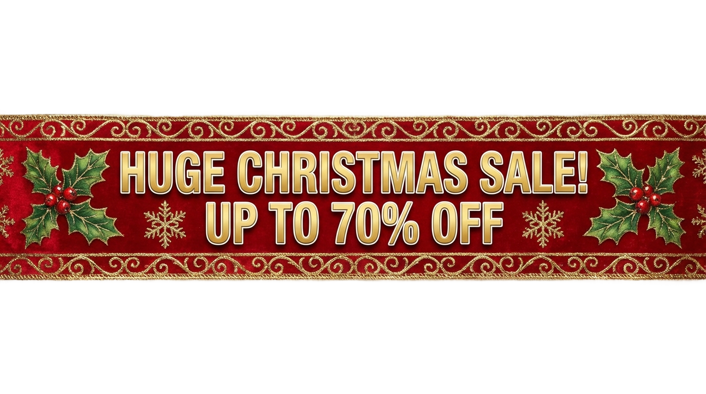 christmas sale banner png PNG transparent background