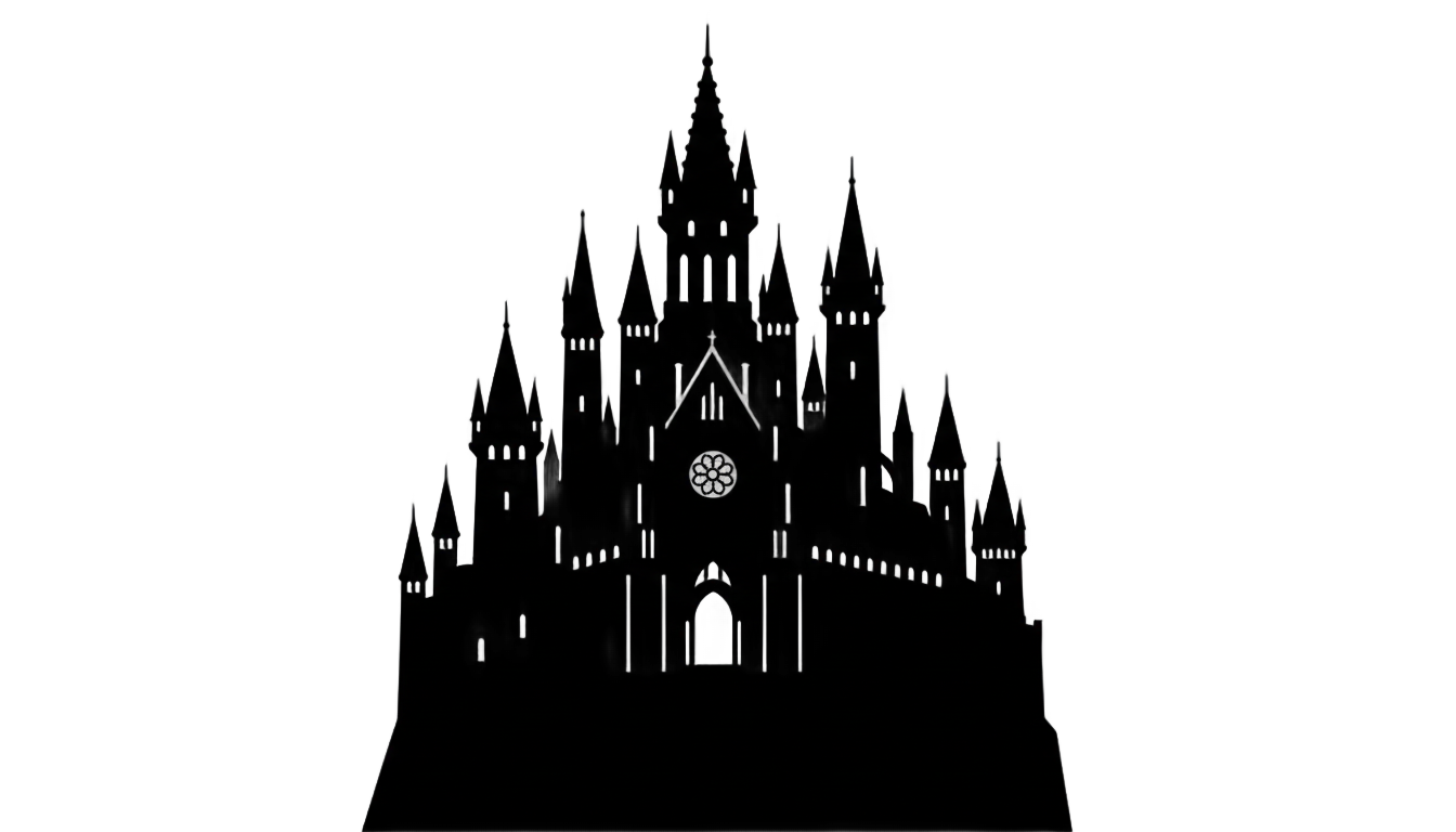 hogwarts castle silhouette png PNG transparent background
