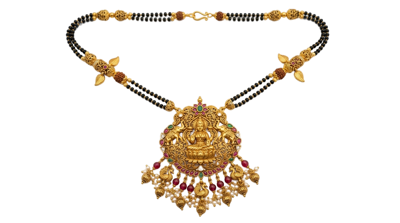 temple jewellery mangalsutra png PNG transparent background