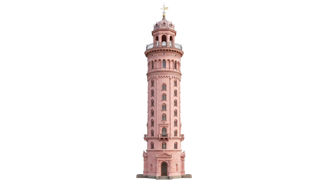 pink tower png PNG transparent background