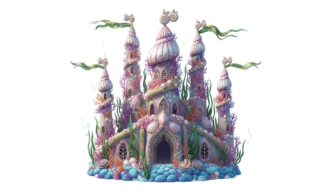 little mermaid castle png PNG transparent background