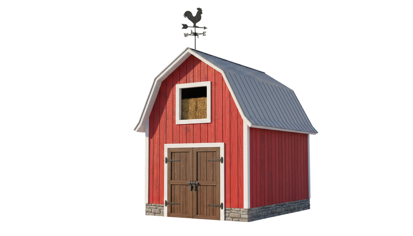 cartoon barn png PNG transparent background