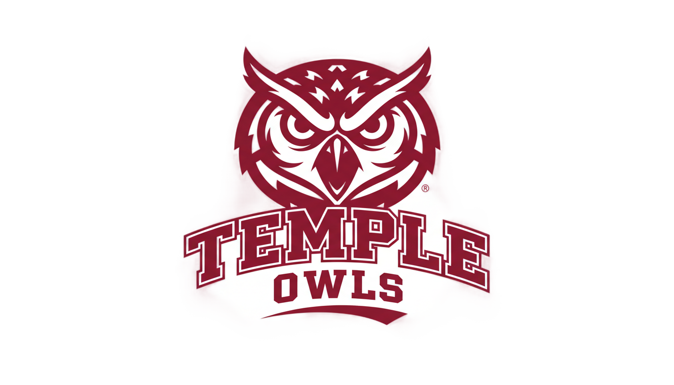 temple owls logo png PNG transparent background