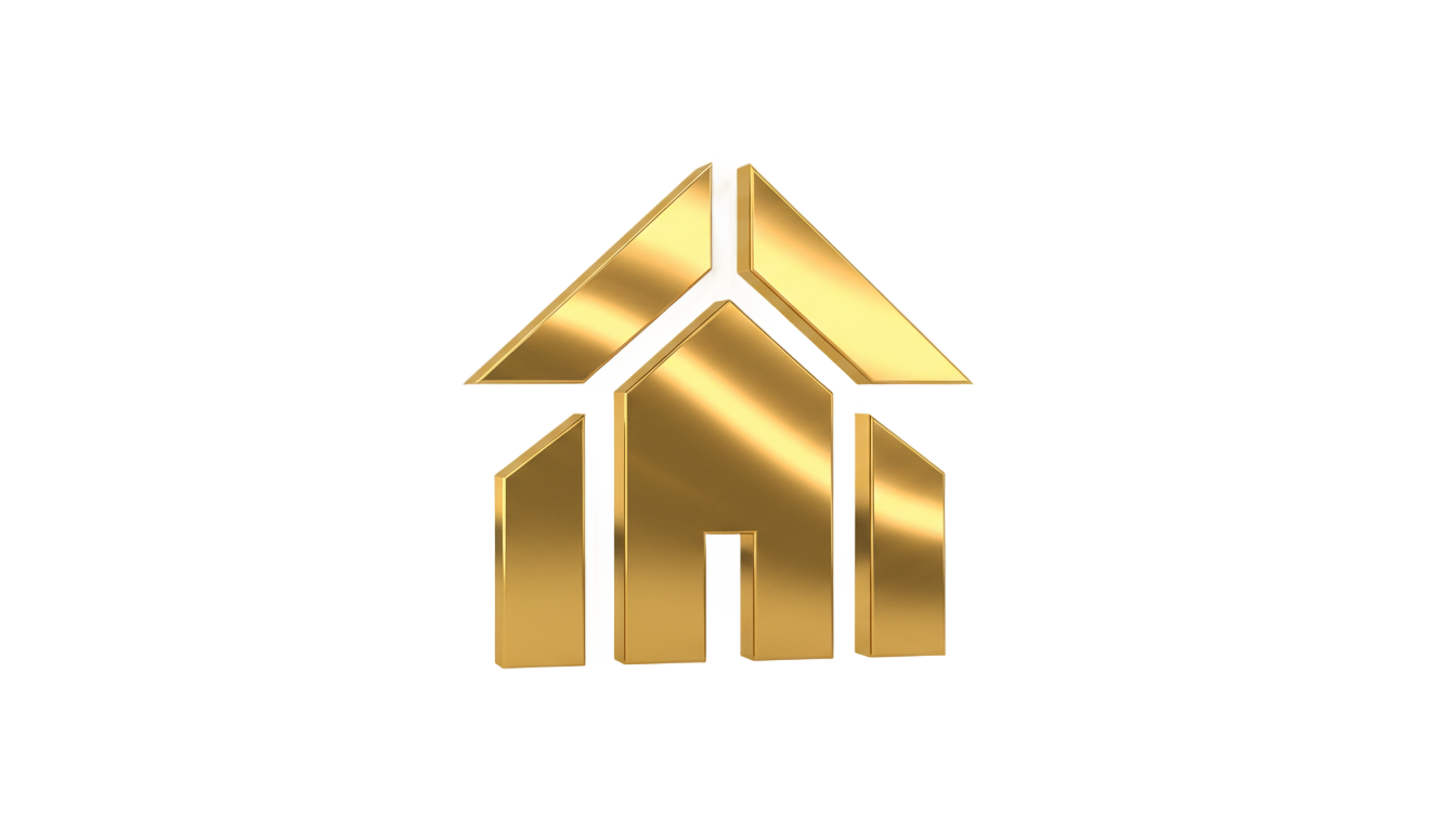 gold house logo png PNG transparent background