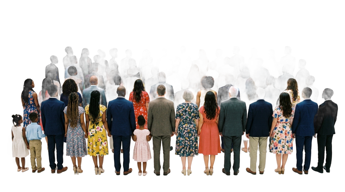 church crowd png PNG transparent background