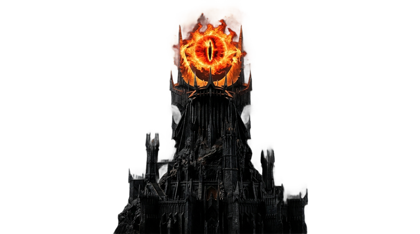 eye of sauron tower png PNG transparent background