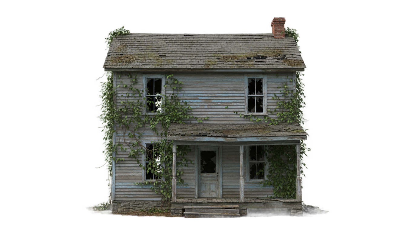 abandoned house png PNG transparent background