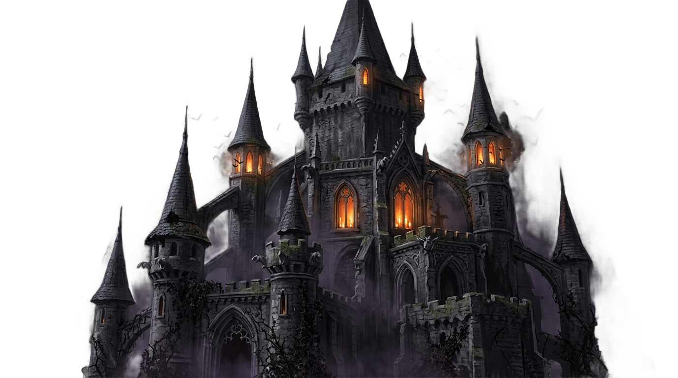 halloween castle png PNG transparent background