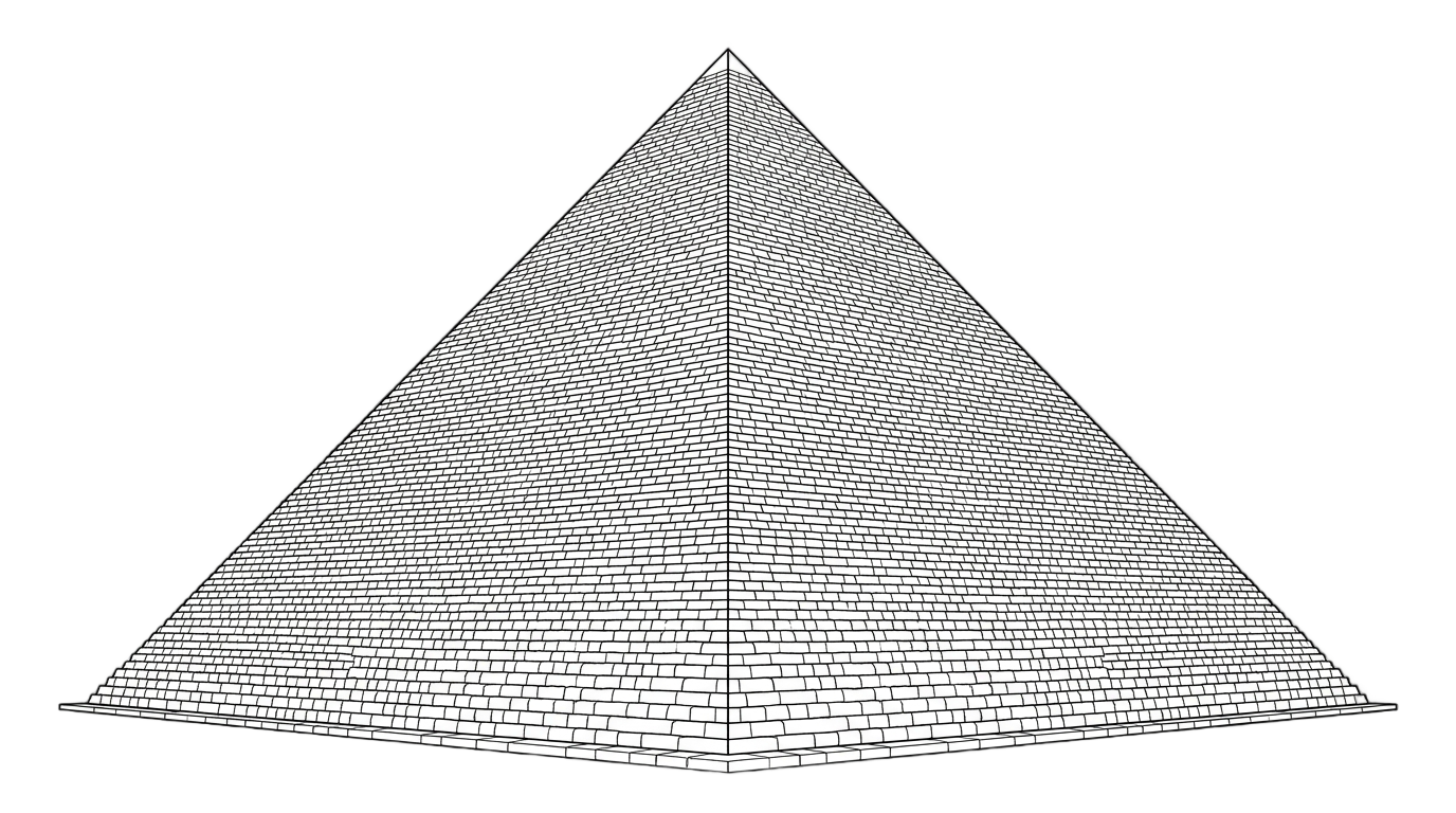 pyramid png black and white PNG transparent background