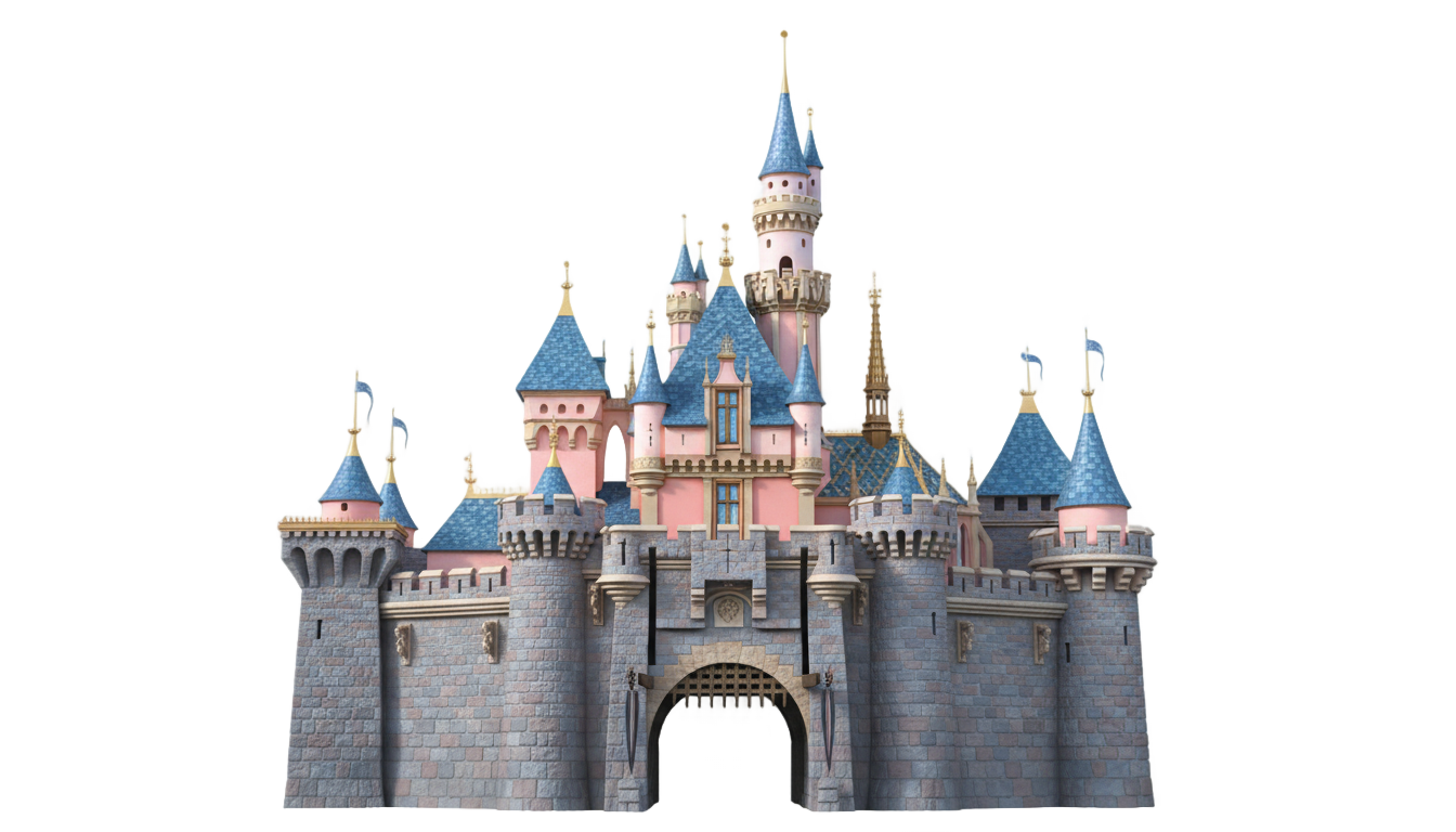 disneyland castle png PNG transparent background
