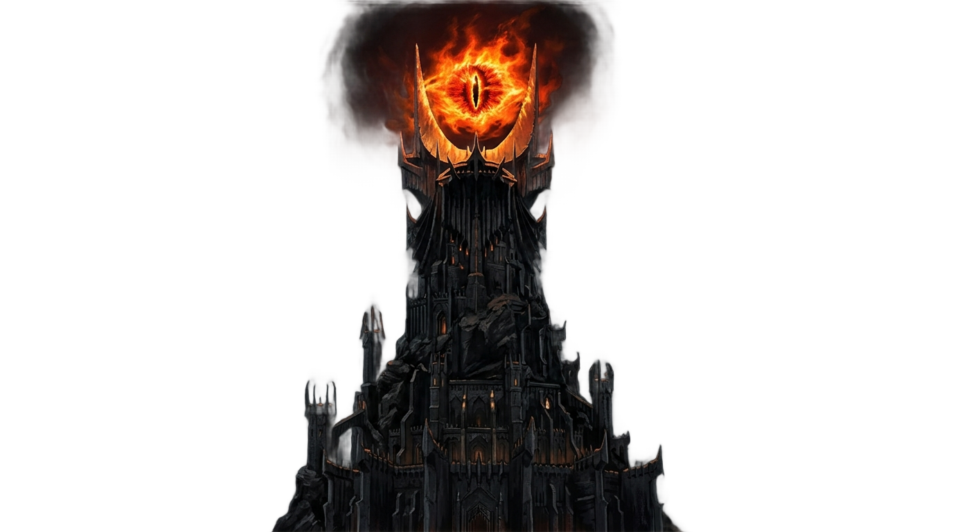 eye of sauron tower png PNG transparent background