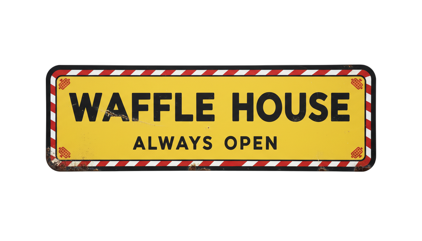 waffle house sign png PNG transparent background