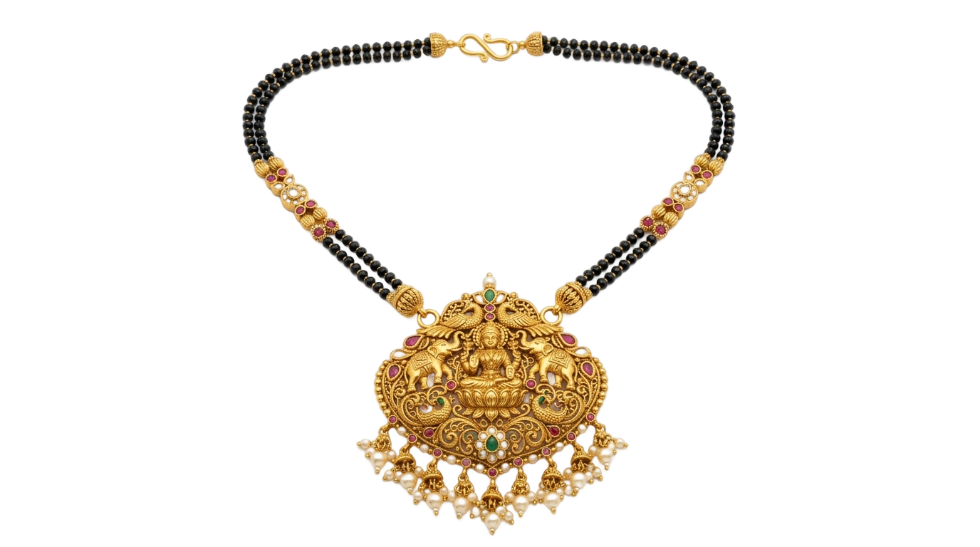 temple jewellery mangalsutra png PNG transparent background