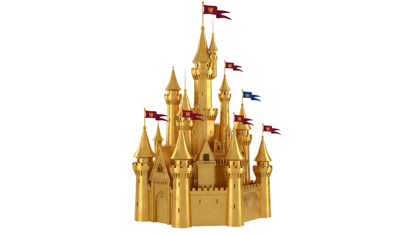 gold castle png PNG transparent background