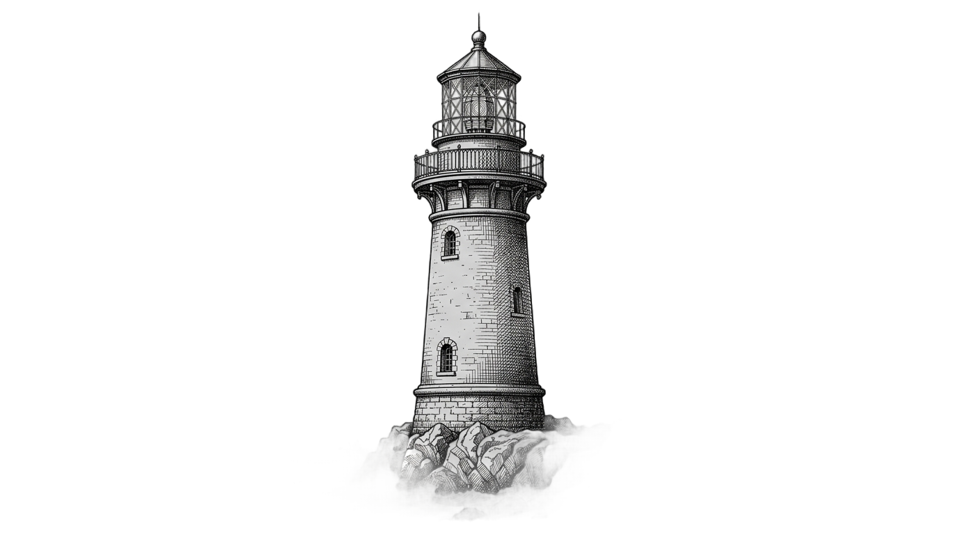 lighthouse png black and white PNG transparent background