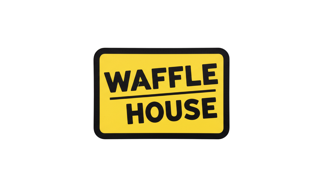 waffle house logo png PNG transparent background