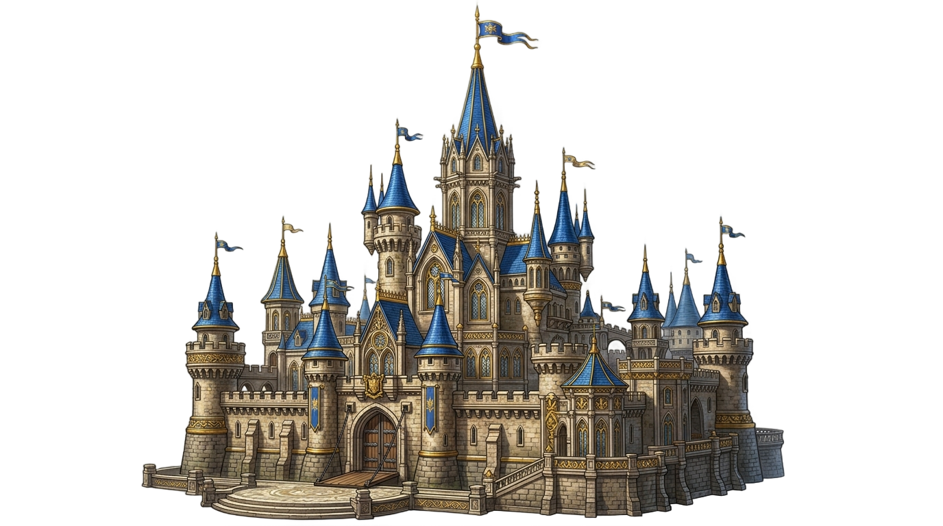 disneyland castle logo png PNG transparent background