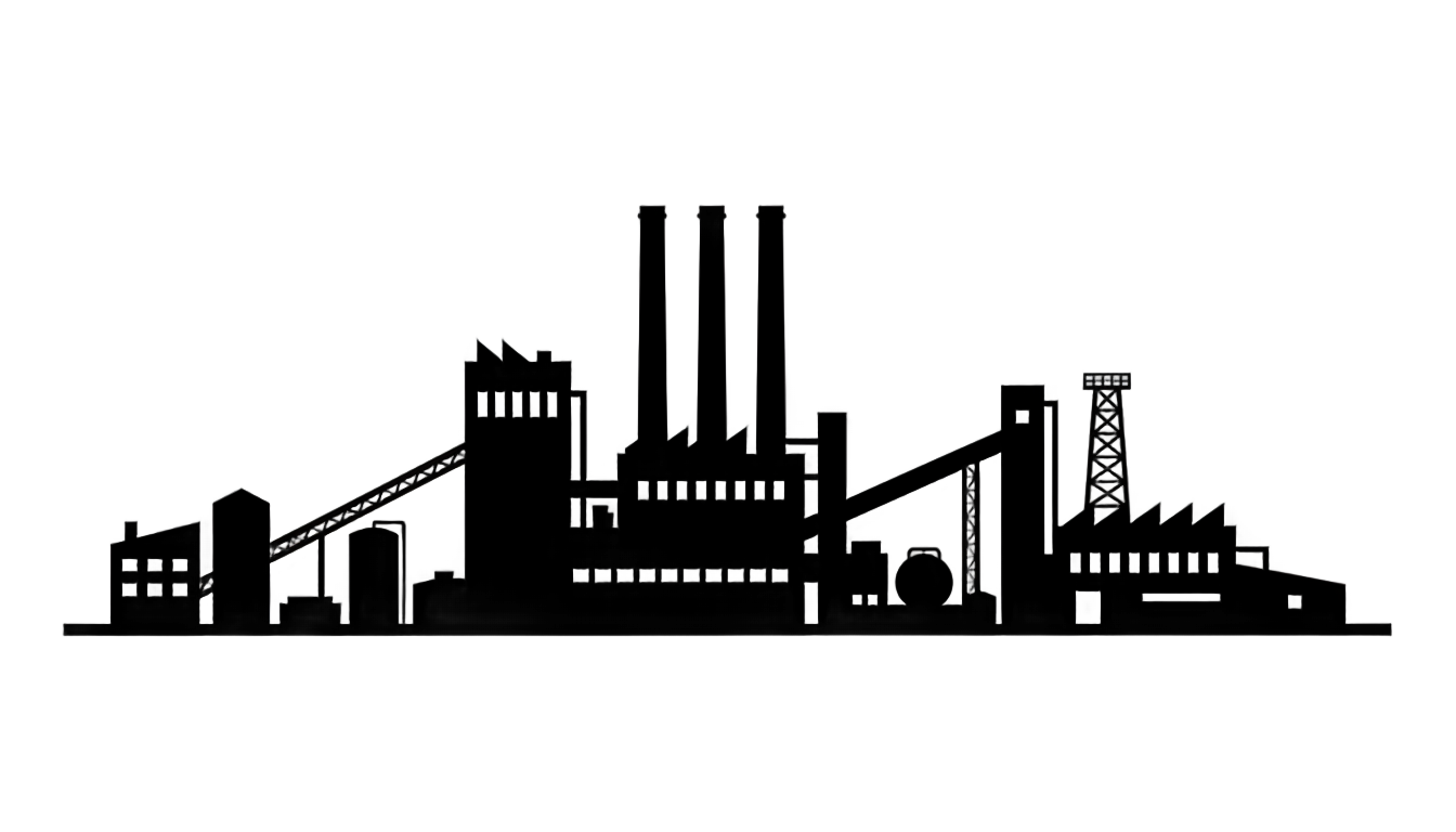 factory silhouette png PNG transparent background