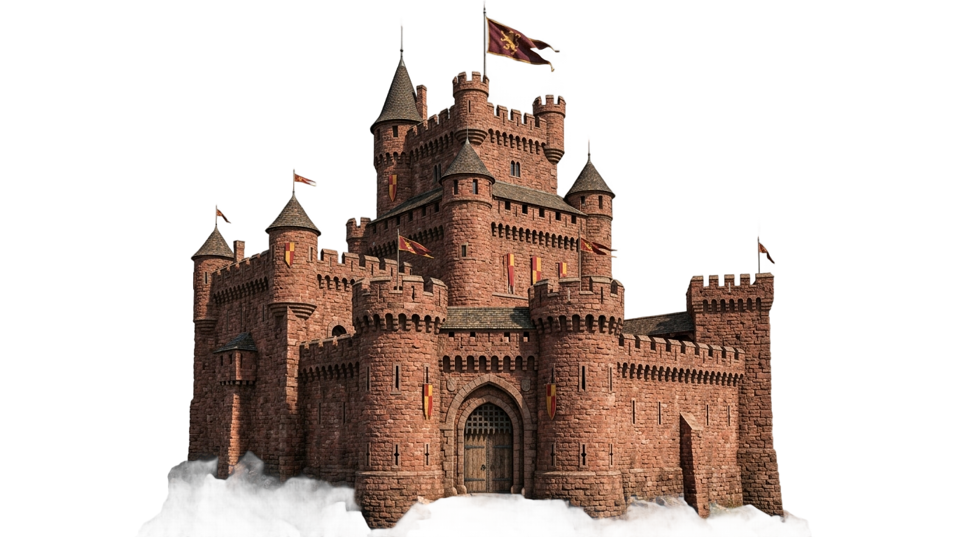 red castle png PNG transparent background