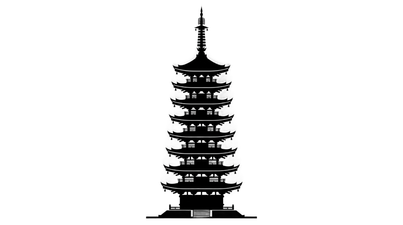 japanese temple silhouette png PNG transparent background