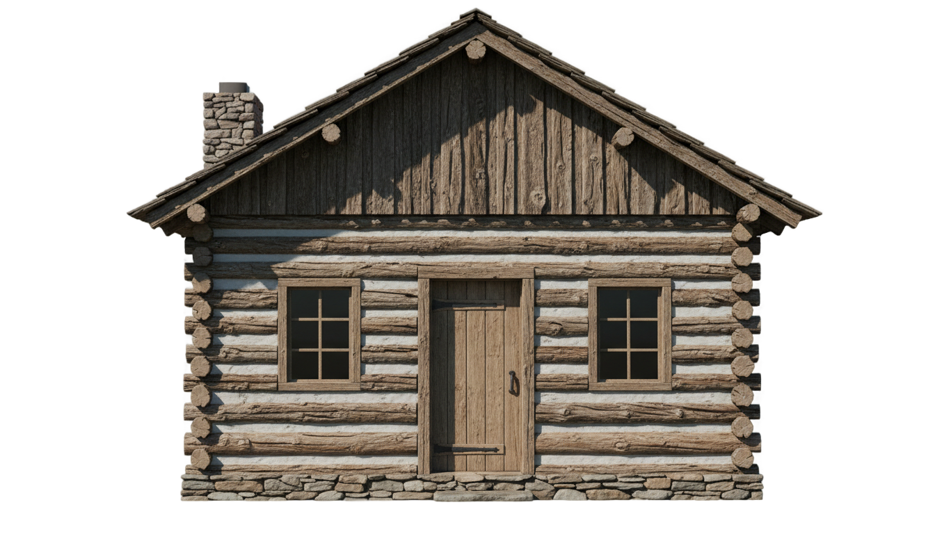 wooden house png PNG transparent background