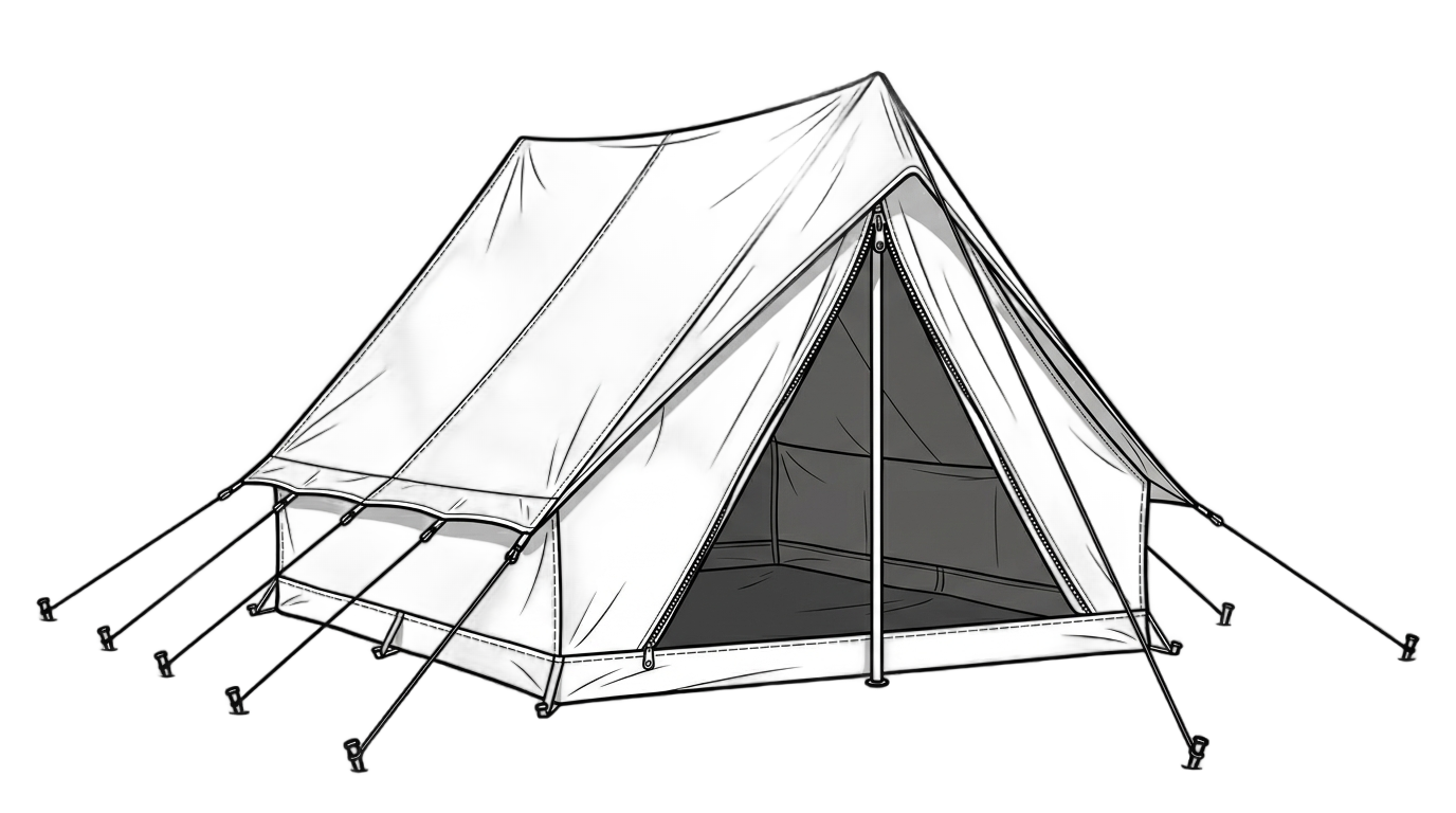 tent png black and white PNG transparent background