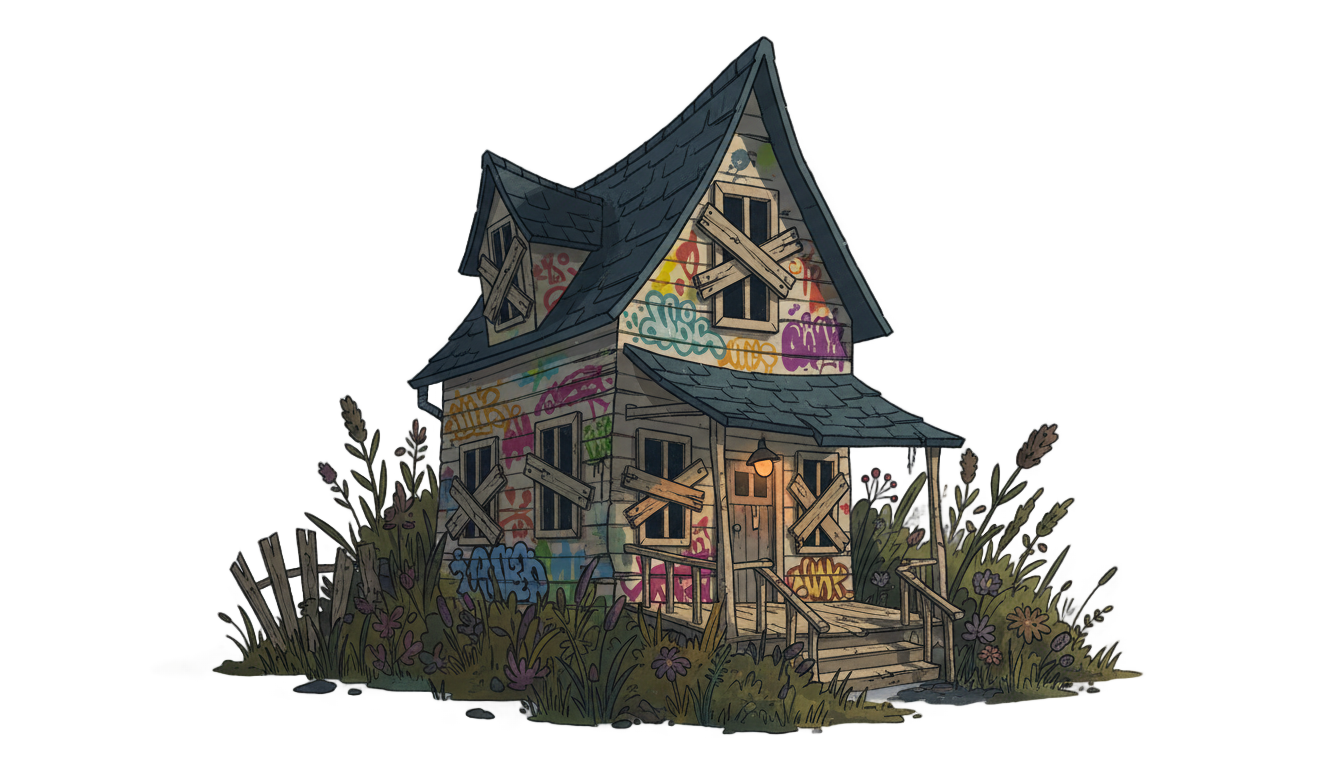 cartoon trap house png PNG transparent background