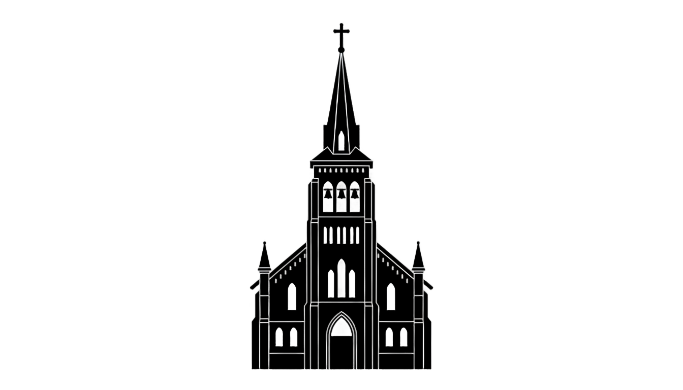 church silhouette png PNG transparent background