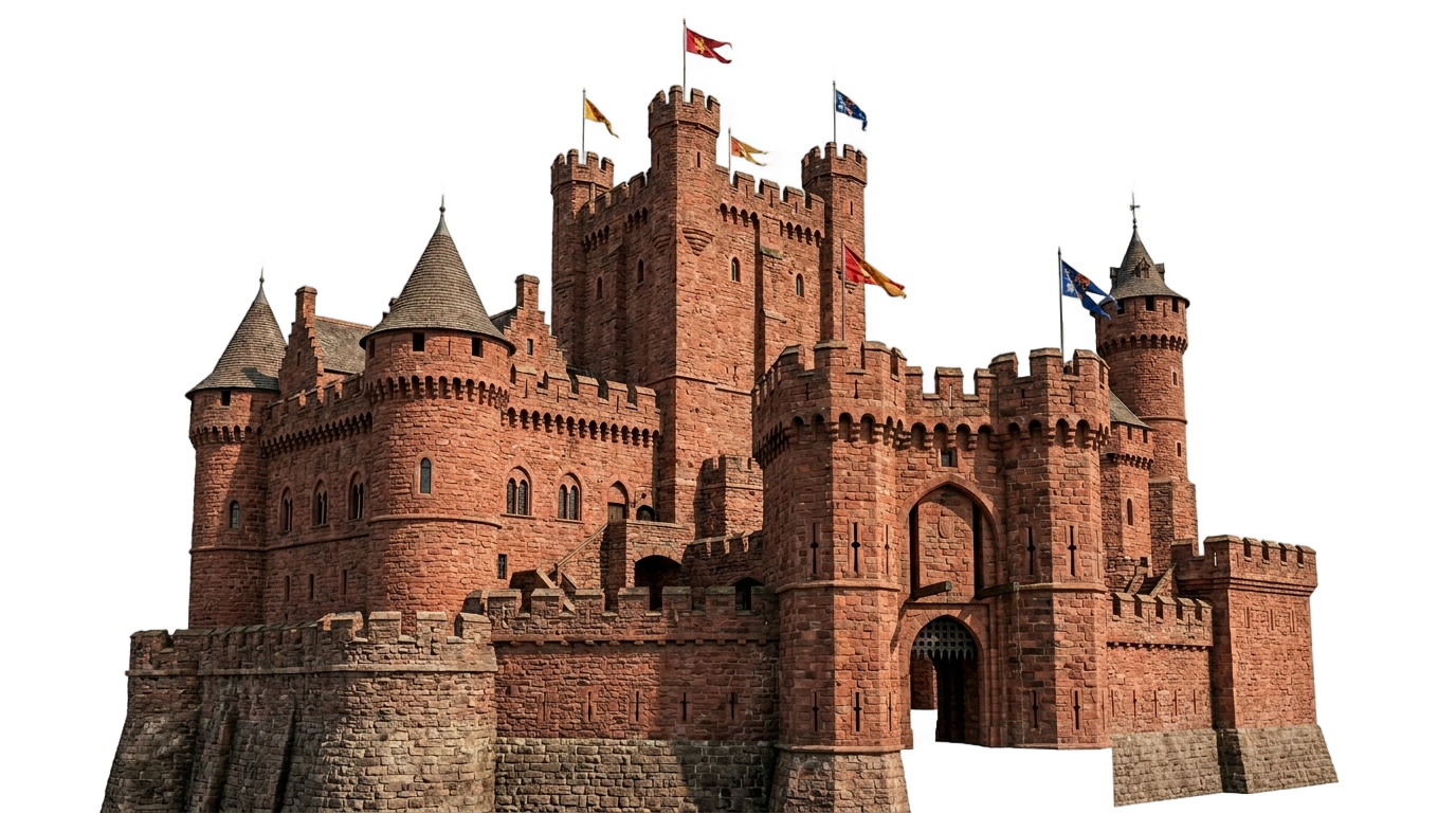 red castle png PNG transparent background