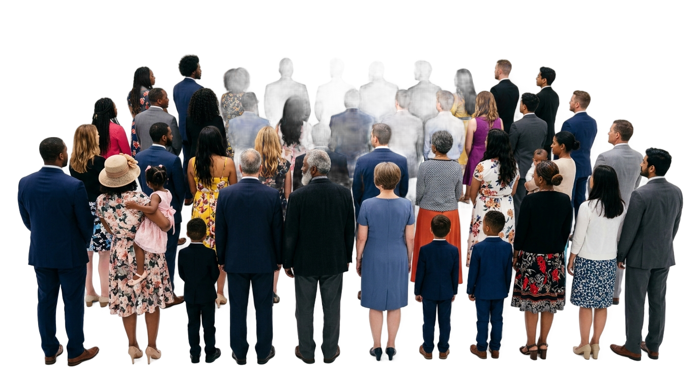 church crowd png PNG transparent background
