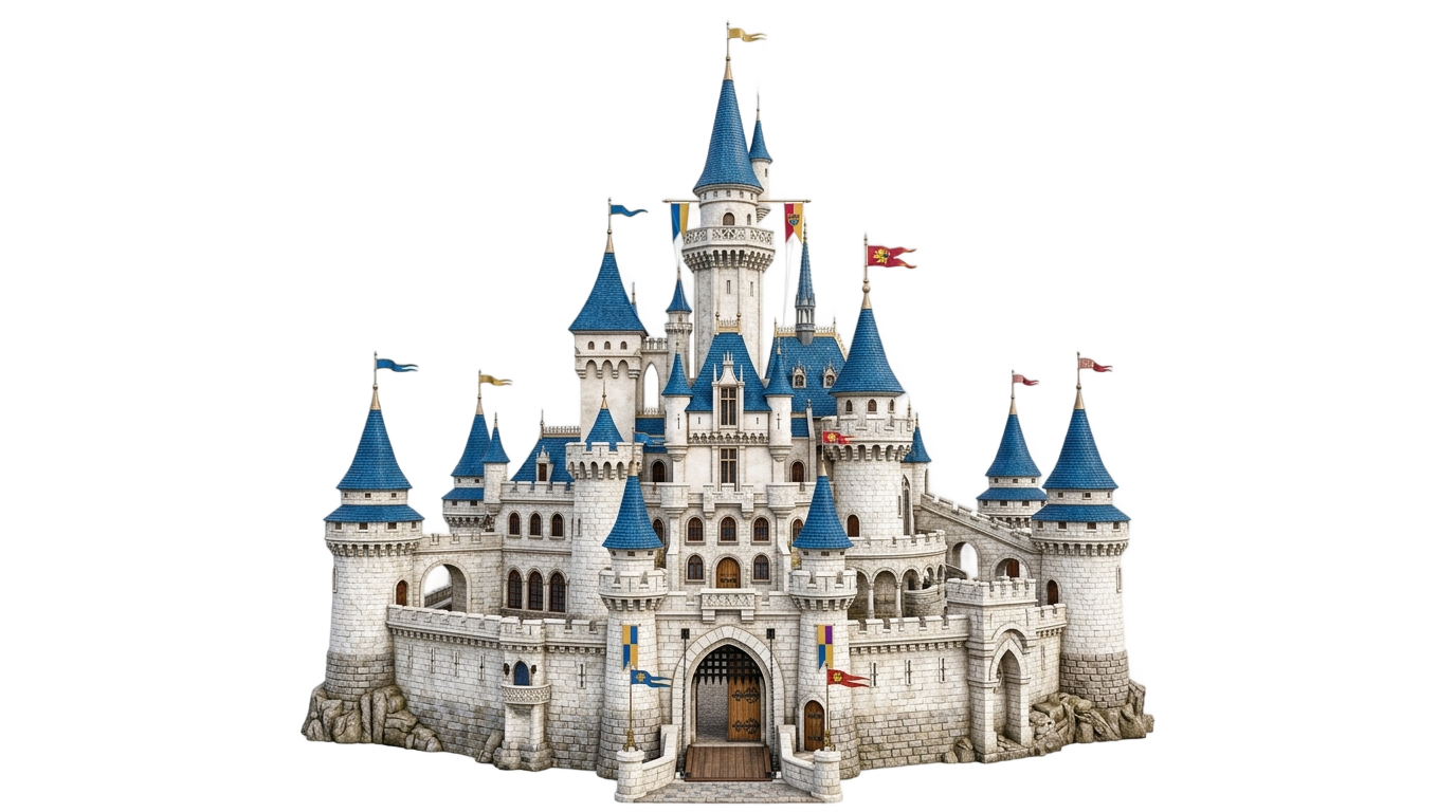 snow white castle png PNG transparent background