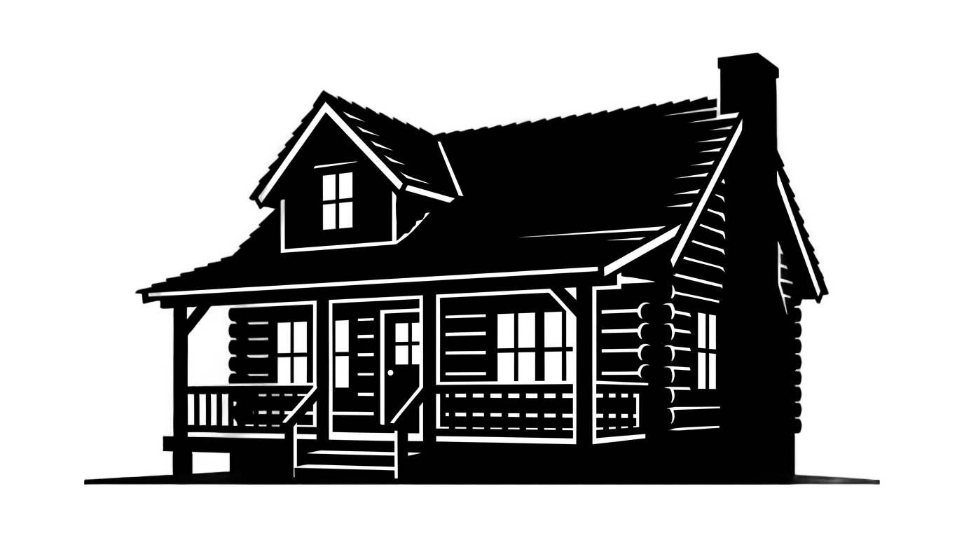 cabin silhouette png PNG transparent background