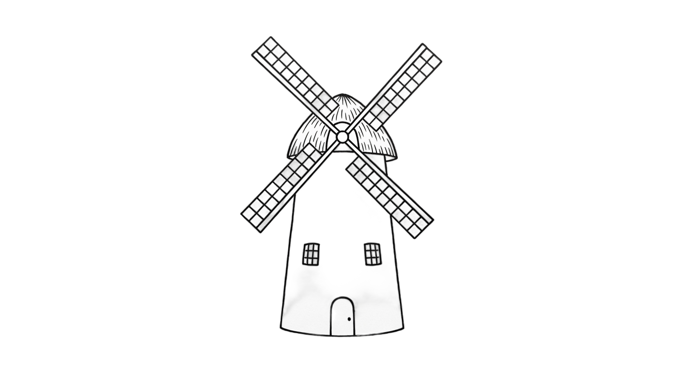 windmill outline png PNG transparent background