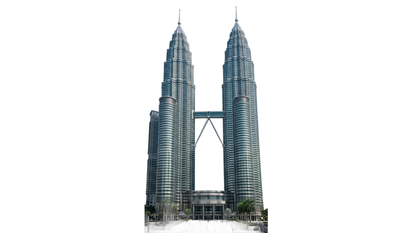 petronas twin tower png PNG transparent background