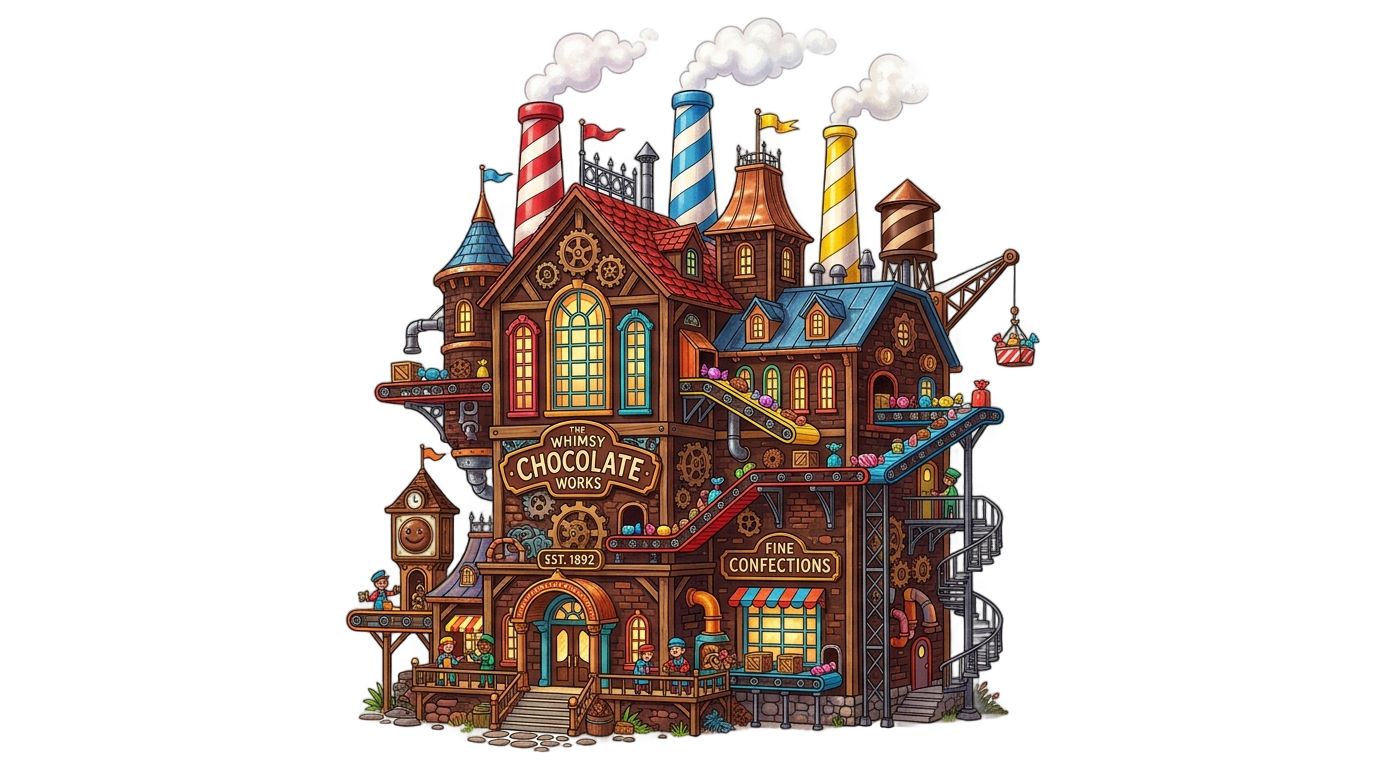 chocolate factory png PNG transparent background