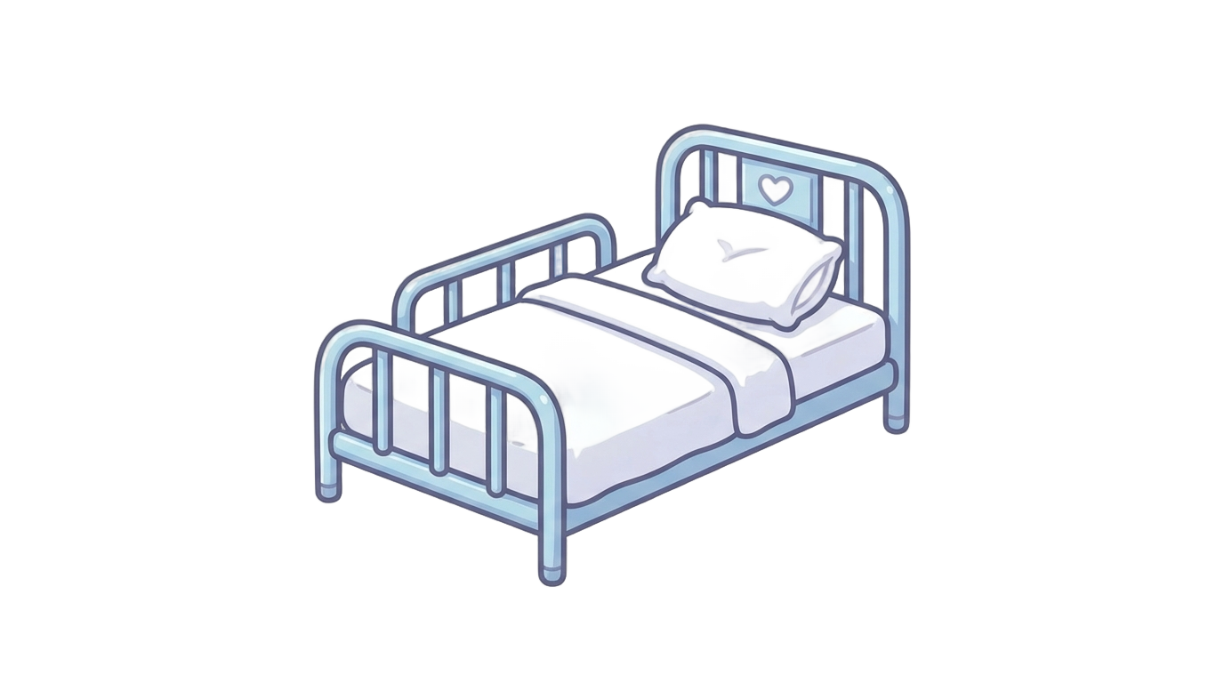 gacha hospital bed png PNG transparent background