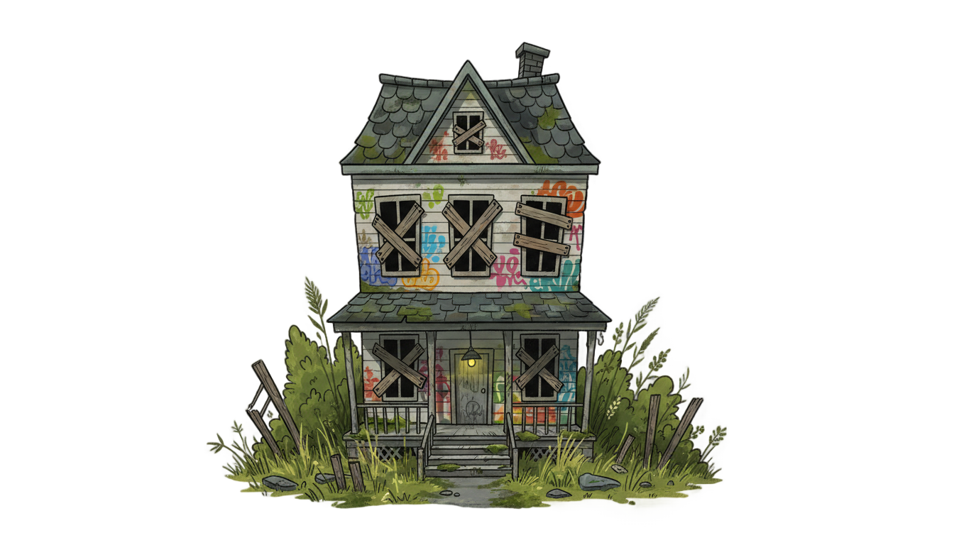 cartoon trap house png PNG transparent background