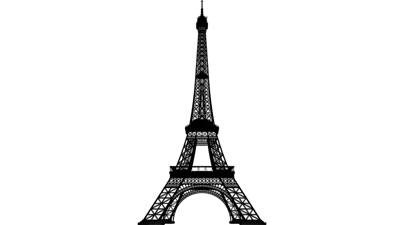 eiffel tower black and white png PNG transparent background