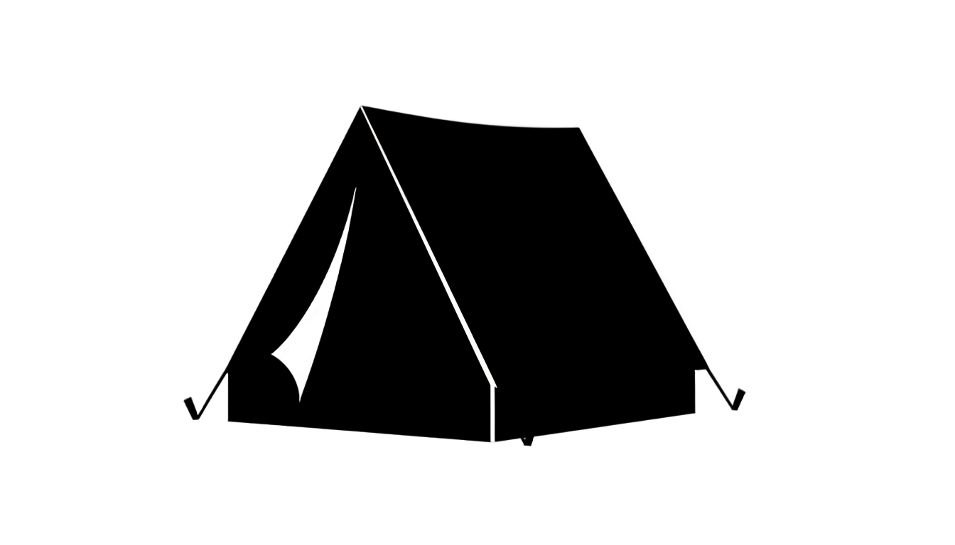 tent silhouette png PNG transparent background