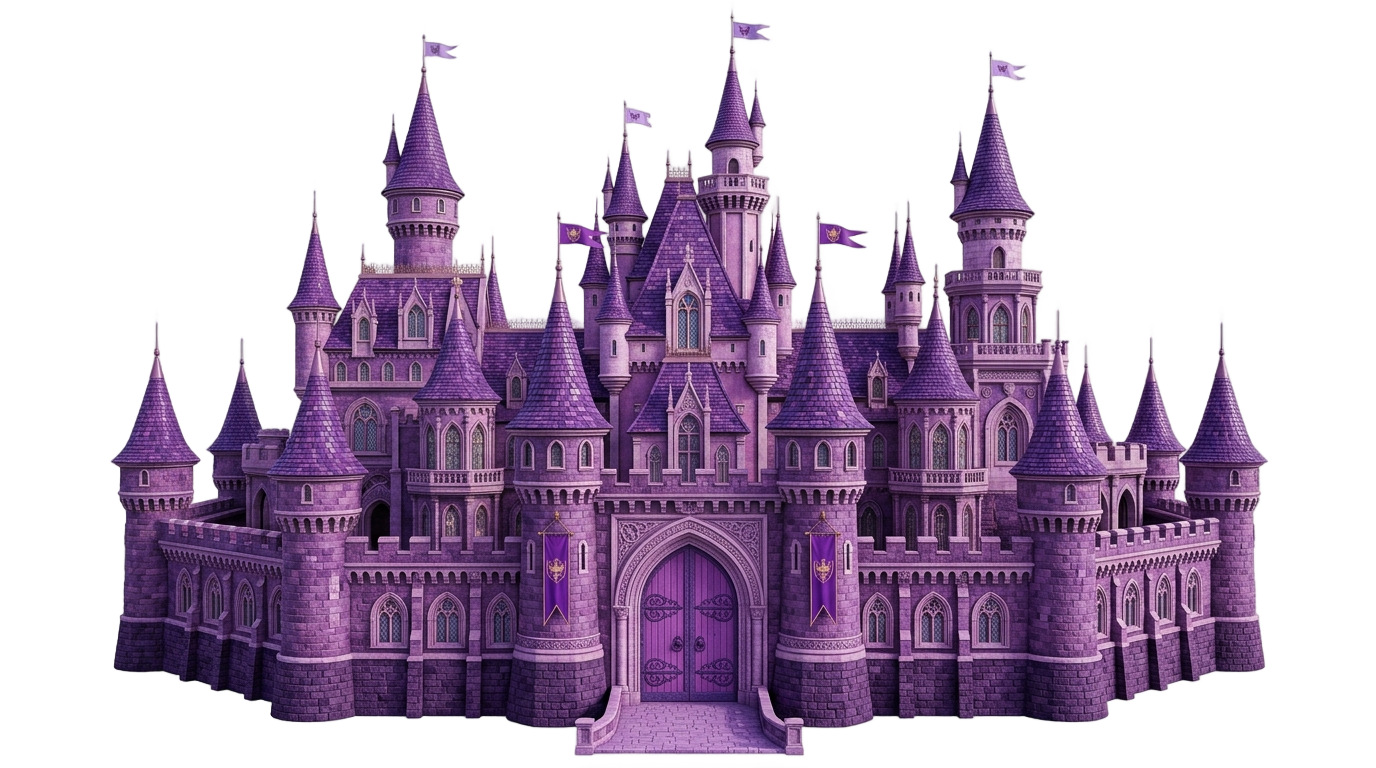 purple castle png PNG transparent background